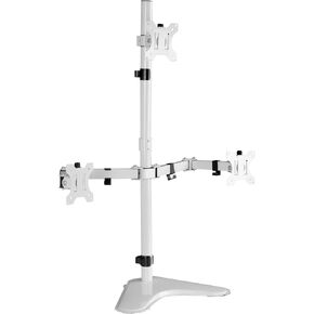 White Triple Monitor Desk Stand with Adjustable Base for 3 Screens up to 30 inches in Saudi Arabia