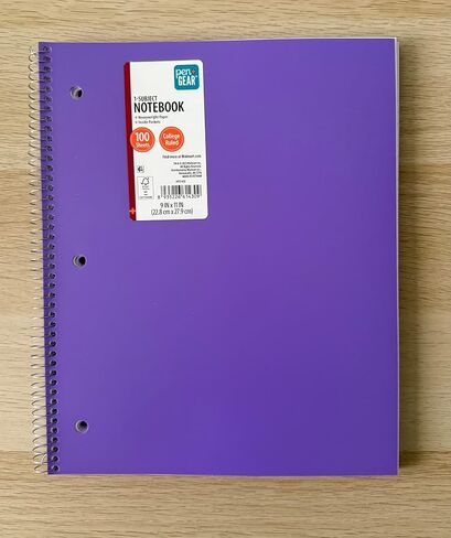 Pen + Gear 3 Pack Poly 1-Subject Notebook Writing Journal - Wide Ruled, Colors Vary (Pink, Purple, Teal, Yellow) in Saudi Arabia