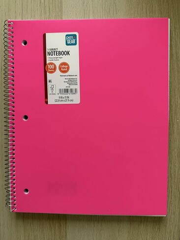 Pen + Gear 3 Pack Poly 1-Subject Notebook Writing Journal - Wide Ruled, Colors Vary (Pink, Purple, Teal, Yellow) in Saudi Arabia