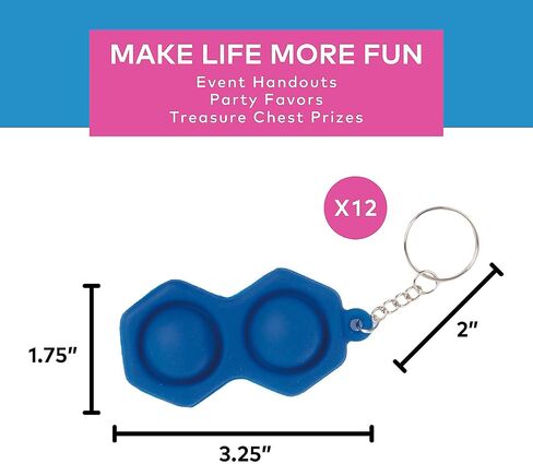 Fun Express Mini Twin Lotsa Pops Popping Toy Keychains – 12 Pieces in Saudi Arabia