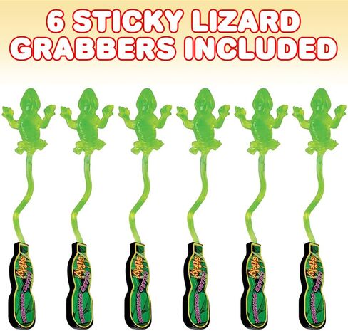 ArtCreativitive Sticky Lizard Crosshard ، مجموعة من 6 لعبة للأطفال الذين يلتزمون على الجدران ، وألعاب التغلب على الأولاد والبنات ، ومفضلات حفلات عيد ميلاد الزواحف ، وجوائز الفصول الدراسية ، وحشو بيناتا in Saudi Arabia