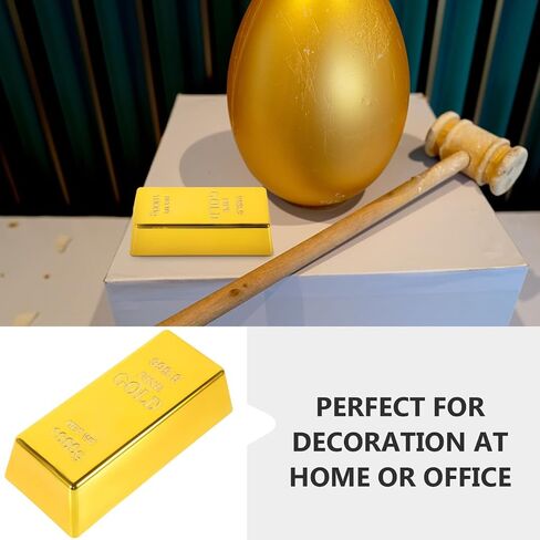 Kisangel 2Pcs Fake Gold Bar Golden Brick Replica Bullion Decorative Movie Prop Novelty Gift Pirate Party Supplies in Saudi Arabia