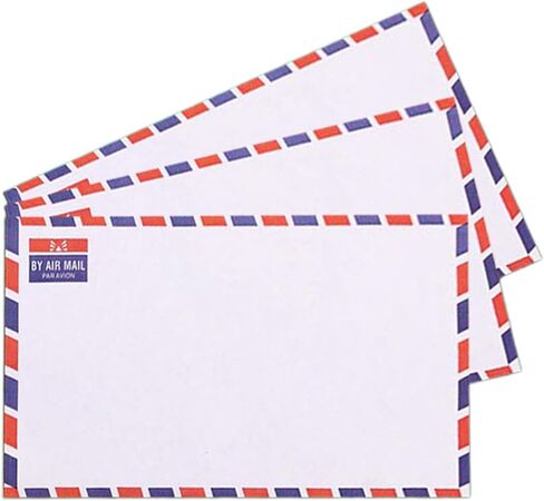 50 Pack Airmail Envelopes -Commercial Flap Business Envelopes- Air Mail Envelopes for Party Invitation, Military Correspondence, Letters to Troops- Size 4.5 * 8.9 inches in Saudi Arabia