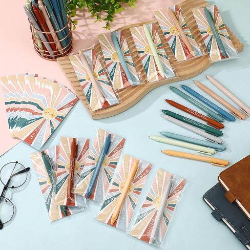 30 Sets Pharmacy Gifts Bulk Inspirational Boho Smiling Sun Ballpoint Pens with Bookmarks Motivational Pharmacy Week Gifts for Medical Assistant Technician Coworker in Saudi Arabia