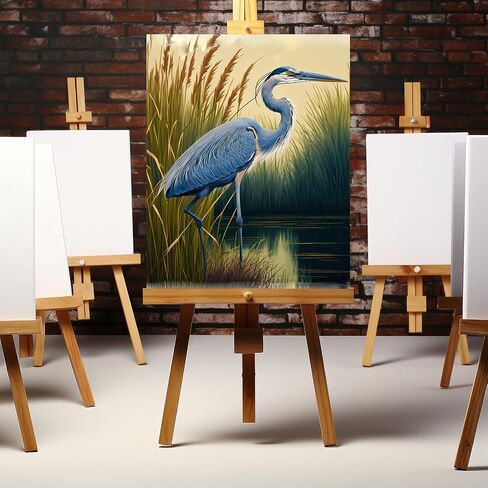 ZUVRDIAI DIY Paint by Number for Adults Beginner, Blue Heron Bird Painting by Number Kits on Canvas, Adult Oil Paint by Number for Home Living Room Decorative 16x20Inch No Frame in Saudi Arabia