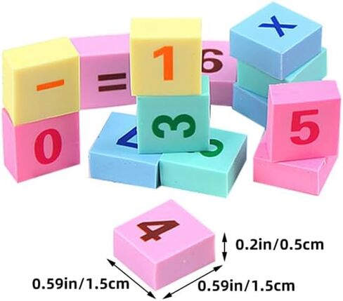 Erasers Bulk Cute Number Erasers for Boy Girl in Soft Rubber Classroom Rewards Fun Stationery for School Supplies Interactive Learning in Saudi Arabia