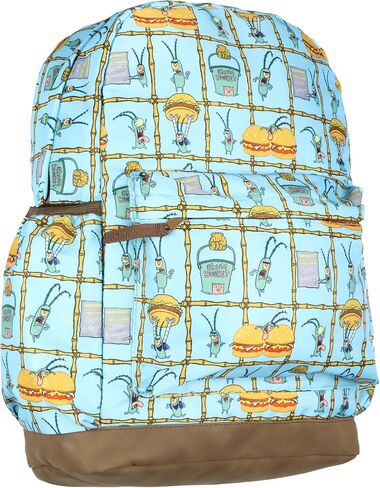 Nickelodeon SpongeBob Squarepants حقيبة الظهر العوالق Chum Bucket فطائر 16 "BAPTOP SCHOOL BAG FAUX LEATH in Saudi Arabia