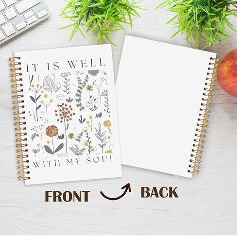 Lzyrf Boho Floral Christian Notebook Journal ، إنه جيد مع دفاتر روحي للكتاب المقدس لأخذ الملاحظات ، وهدايا مسيحية للنساء ، ومجلة الصلاة ، دفتر غلاف فوتوغرافي ، 5.5 × 8.3 بوصة in Kuwait