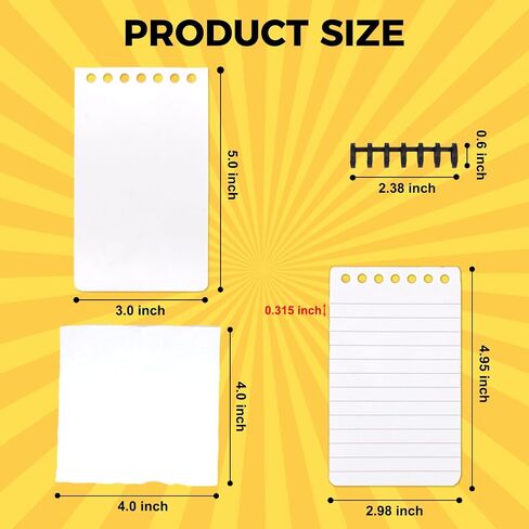 6 Pack Sublimation Waterproof Stone Paper Notebook Blanks, 3"x 5" Small Top Spiral Note book, Mini Weatherproof Stonepaper Pocket Notepad, DIY Cover and Back, for School Home Office in Saudi Arabia