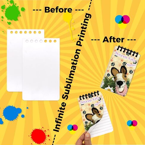 6 Pack Sublimation Waterproof Stone Paper Notebook Blanks, 3"x 5" Small Top Spiral Note book, Mini Weatherproof Stonepaper Pocket Notepad, DIY Cover and Back, for School Home Office in Saudi Arabia