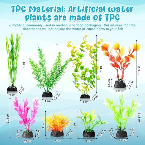 Hydren 10 PCS Aquarium Decorations Kit Fish Tank Decorations st leg traseors treasure Resin Resin in Kuwait