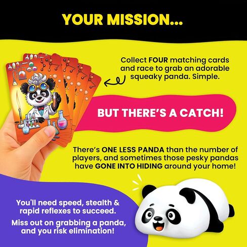 Pandamonium - الفوضى لم تكن هذا لطيف! | لعبة الحفلات العائلية المليئة بالحركة للأطفال والمراهقين والكبار | لعبة بطاقات ولوح زبال من سن 5 سنوات ، 3-8 لاعبين in Saudi Arabia