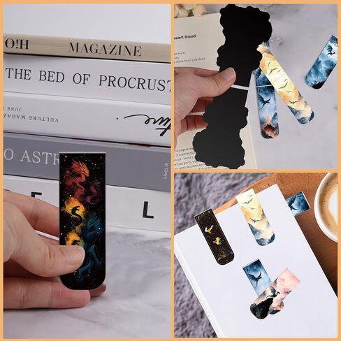 Dragon Magnetic Bookmarks: 30 PCS Cool Novel Bookmark Clips, Book Mark for Reading Men Women, Halloween Birthday Gifts, Book Lovers Collectors Back to School Office Supplies in Saudi Arabia