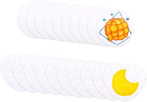 20pcs Magic Foam Texture Papers, Round and Heart 3D Foam Texture Painting Paper Sheets Blank Puffy Magic Canvas Sponge Paper White Cellulose Cards for DIY Art and Kids Craft Supplies in Saudi Arabia