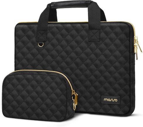 كم كمبيوتر محمول Mosiso متوافق مع Macbook Air/Pro ، 13-13.3 بوصة دفتر ملاحظات ، متوافق مع MacBook Pro 14 بوصة M4 M3 M2 M1 2025-2021 ، حقيبة مربعة مبطن مع علبة ومقبض قابلة للفصل ، أسود ، أسود in Kuwait