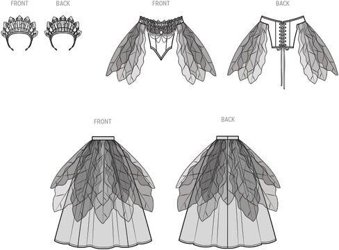 البساطة SS3160H5 MEASS 'Woodland fae fae fantasy costume pattern packet by raine emery ، design code s3160 ، الأحجام 6-8-10-12-14 in Saudi Arabia