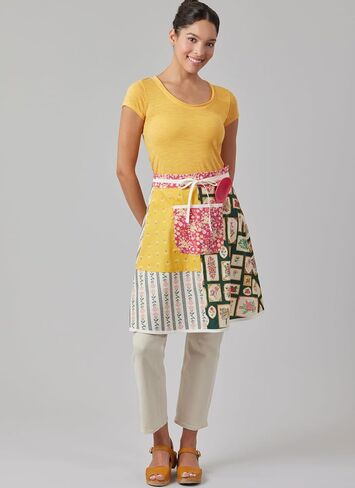 McCall's Misses' Wraparound A-line Aprons Sewing Pattern Packet, Design Code M8572, Sizes S-M-L-XL-XXL, Multicolor in Saudi Arabia