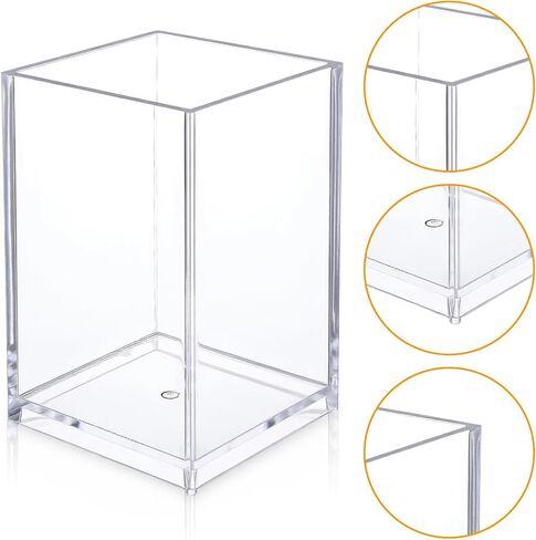 10 Pcs Clear Acrylic Pen Holder, Acrylic Organizers for Office Desk Accessories, Transparent Acrylics Pen Organizer for Makeup Brush, Versatile Clear Pencil Holder for Office School Home Supplies in Saudi Arabia