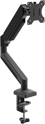 Single Monitor arm Adjustable Gas Spring Computer Screen Stand, Supports up to 17.3-inch Screen Computer(White) in Saudi Arabia