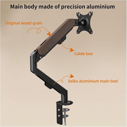 T 17-34 inch Desktop Monitor arm Gas Spring Full Motion Bracket LCD LED TV Stand PC Stand(M5W-M White) in Saudi Arabia