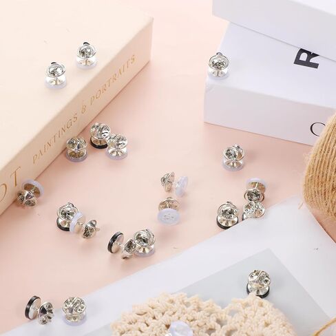 30 Pcs No Sewing White Shirt Buttons Resin Cover up Buttons Anti Exposure Fixed Brooches Multi-Purpose Metal Tie Tacks Clips for Clothing Dress Supplies Decoration (11mm/0.43") in Saudi Arabia