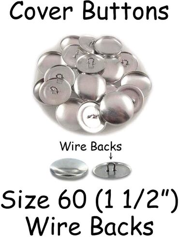 أزرار الغلاف - 1 1/2 "(حجم 60) - ظهور مسطح - كتي 25 - من قبل I Craft in Kuwait