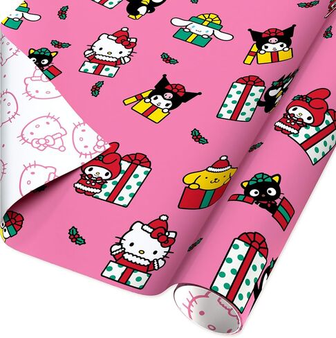 American Greetings 40 sq. ft. Pink Hello Kitty Wrapping Paper for Christmas (1 Roll, 30 in. x 192 in.) in Saudi Arabia