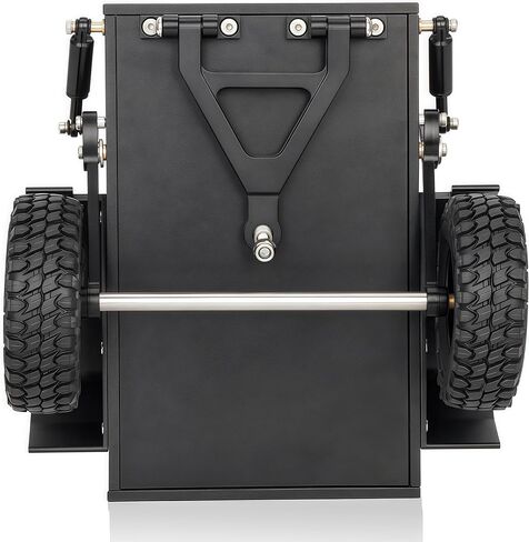 AMK Aluminium 1/18 1/24 RC Trailer ، CNC Machined RC Attility Trailer with Ball Head Hitch ، 1/18 1/24 Scale RC Crawler Trailer for TRX4M SCX24 Redcat Ascent-18 with Wheels & Suspension (Black) in Kuwait