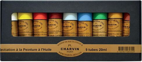 Charvin Extra Fine Professional Oil Paint Set for Artists, Basic Colors - Bonjour Set of 9, 20 ml Tubes, Finely Milled, Non-Yellowing Artist Oil Paints in French Riviera-Inspired Hues in Saudi Arabia