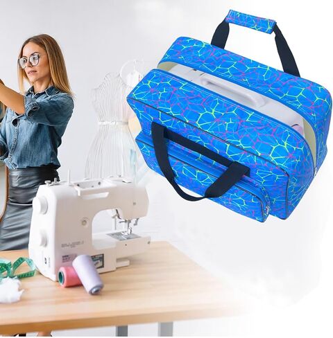 علبة آلة الخياطة مع عجلات ، علبة لعلاج الخياطة القابلة للفصل ، مع لوحة قاعدة واقية سميكة ، مناسبة للأخ والمغني ومعظم آلة الخياطة المنزلية القياسية (Peacock Blue) in Kuwait