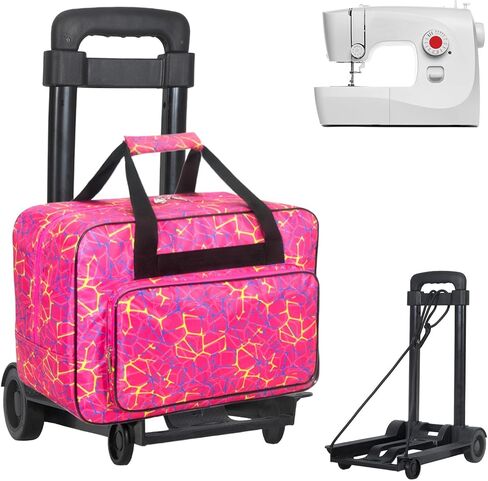Sewing Machine Case with Wheels, Detachable Roller Sewing Machine Case, with Thickened Protective Base Plate, Suitable for Brother, Singer and Most Standard Household Sewing Machine (Peacock blue) in Kuwait