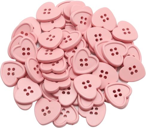 أزرار Lilaly 50 Pack ملونة على شكل قلب ، أزرار راتنج متعددة الألوان متنوعة لصياغة الخياطة ، مثالية لعشاق الخياطة/الحياكة DIY in Kuwait