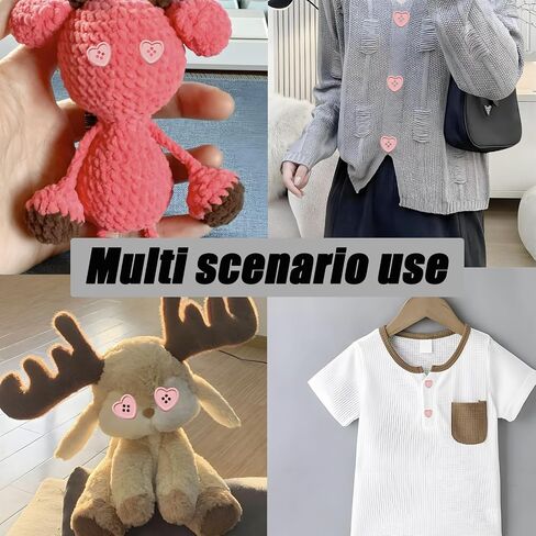 أزرار Lilaly 50 Pack ملونة على شكل قلب ، أزرار راتنج متعددة الألوان متنوعة لصياغة الخياطة ، مثالية لعشاق الخياطة/الحياكة DIY in Kuwait
