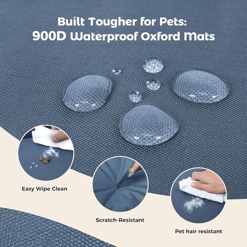 Miguel Oxford Outdoor Waterproof Cat Bed for Metal Crates Water-Resistant All Weather Pet Mat Durable Easy Wipe Clean Travel Indoor Outdoor Dog Cat Crate Bed 24inch, Blue in Kuwait