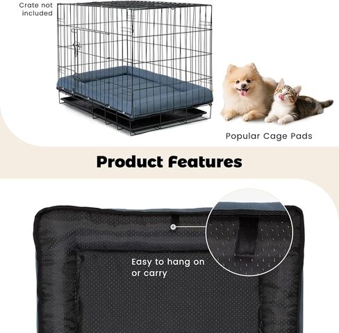 Miguel Oxford Outdoor Waterproof Cat Bed for Metal Crates Water-Resistant All Weather Pet Mat Durable Easy Wipe Clean Travel Indoor Outdoor Dog Cat Crate Bed 24inch, Blue in Kuwait