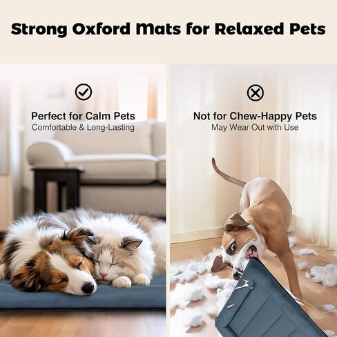 Miguel Oxford Outdoor Waterproof Cat Bed for Metal Crates Water-Resistant All Weather Pet Mat Durable Easy Wipe Clean Travel Indoor Outdoor Dog Cat Crate Bed 24inch, Blue in Kuwait