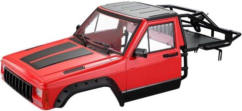 1/10 RC Hard Shell Cab & Back-Half Cage Body Shell Kit لـ 1/10 RC Crawler TRX4 SCX10 90046 AT4 GEN 8 SCOUT II ، 313 مم قاعدة عجلات تشيروكي ترقية وتعديل (سيلفر رمادي) in Kuwait