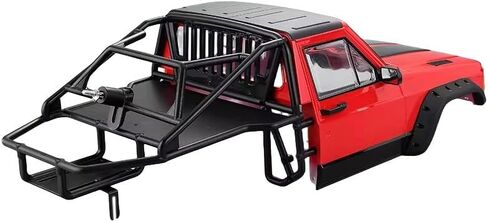 1/10 RC Hard Shell Cab & Back-Half Cage Body Shell Kit لـ 1/10 RC Crawler TRX4 SCX10 90046 AT4 GEN 8 SCOUT II ، 313 مم قاعدة عجلات تشيروكي ترقية وتعديل (سيلفر رمادي) in Kuwait