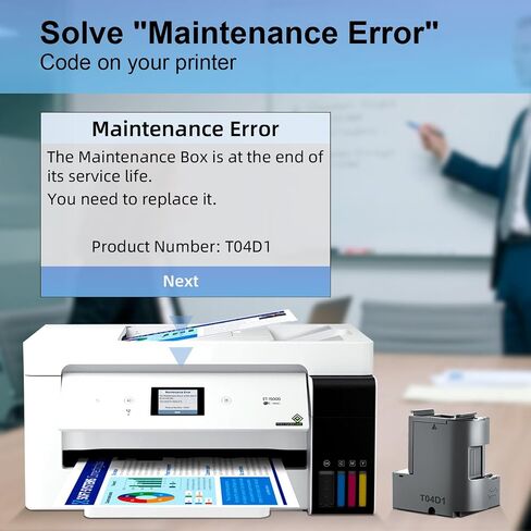 Compatibe T04D1 صندوق الصيانة لـ ET-15000 ET-3750 ET-3760 ET-3850 ET-4750 ET-4760 ET-4850 ET-3700 XP-5100 ET-2860 ET-3710 PRINTERS ، T04D100 EWMB2 Pack in Saudi Arabia