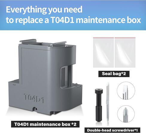 Compatibe T04D1 صندوق الصيانة لـ ET-15000 ET-3750 ET-3760 ET-3850 ET-4750 ET-4760 ET-4850 ET-3700 XP-5100 ET-2860 ET-3710 PRINTERS ، T04D100 EWMB2 Pack in Saudi Arabia