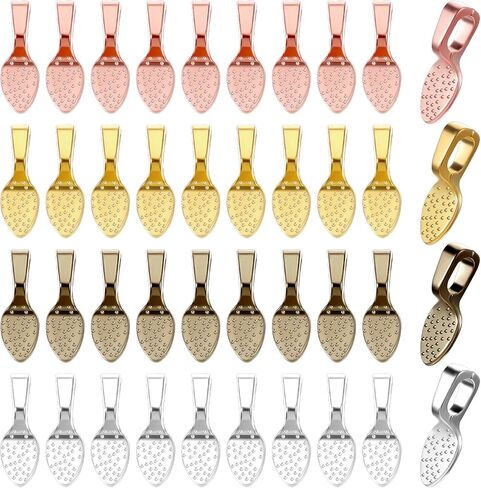 بكفافات قرصة لصنع المجوهرات 15 × 5 مم ، ymapinc 100pcs المجوهرات الكفالة للمعلقات ، الكفالة قلادة صغيرة ، 4 ألوان لوازم الحرف اليدوية DIY in Saudi Arabia