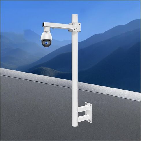 Security Camera Mount Bracket and Post for Outdoor Surveillance,Adjustable for Residential and Farm Use (Bracket A+b+c 150cm High) in Kuwait