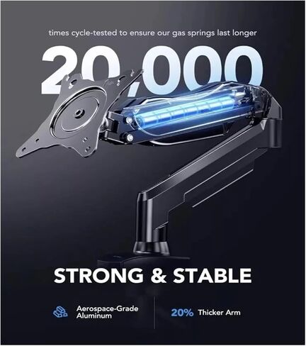 Single Monitor Stand, Suitable for 13 to 32-inch Screens, Gas Spring Monitor Stand in Saudi Arabia