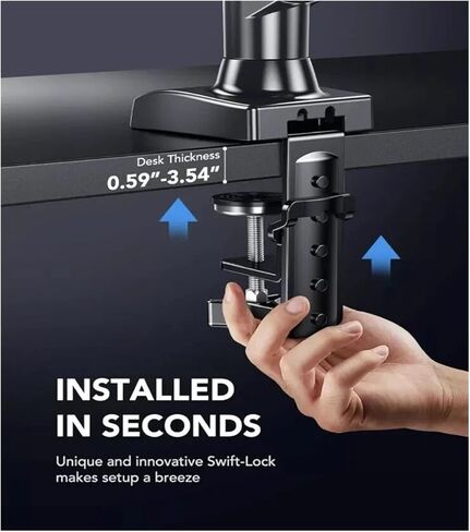 Single Monitor Stand, Suitable for 13 to 32-inch Screens, Gas Spring Monitor Stand in Saudi Arabia