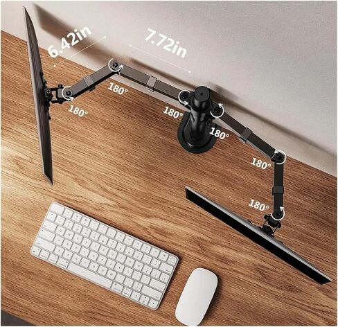 Dual Monitor Stand 13–32 Inch Adjustable Desk Mount with 75/100mm Hole Spacing in Saudi Arabia