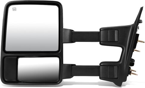 DNA Motoring TWM-027-T666-BK-AM-L Manual Telescopic Foldable Towing Mirror W/Turn Signal Compatible With 08-16 F250 / F350 / F450 / F550 Super Duty, Left Side in Kuwait