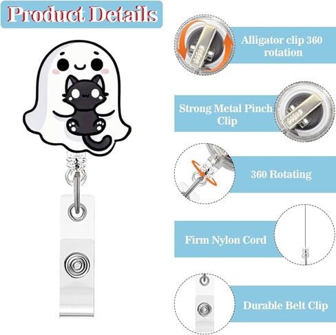 بكرة شارة الهالوين ، شبح لطيف مع حاملي الشارة القابلة للسحب ، مقطع شارة ممرضة مضحكة مع تصاميم الخفافيش ، بكرة شارة ممتعة مع ملحقات مقطع التمساح ، حامل شارة لاسم المعرف المعلم الطبيب in Kuwait