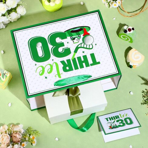 حقيبة هدايا عيد ميلاد Quirkistry Golf للرجال Golf Golf Happy Thirt Birthday Party Gifts with with paper tissue paper card fray bay bay bage for Sports surped party supplies in Saudi Arabia