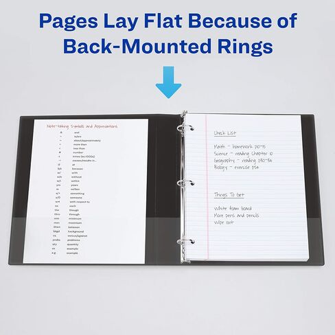 Avery Durable View 3 Ring Binders, 1.5 Inch Slant Rings, 375-Sheet Capacity, DuraHinge, 2.1 Inch Wide Spines, 4 Each Color: Black, Bright Blue, and White (12-Pack of 17028) in Saudi Arabia