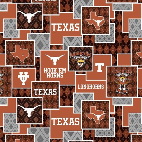الرسمية المرخصة من جامعة تكساس القطن القطن النسيج-Texas Longhorns Argyle صناديق القطن النسيج المباعة من الفناء in Saudi Arabia